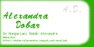 alexandra dobar business card